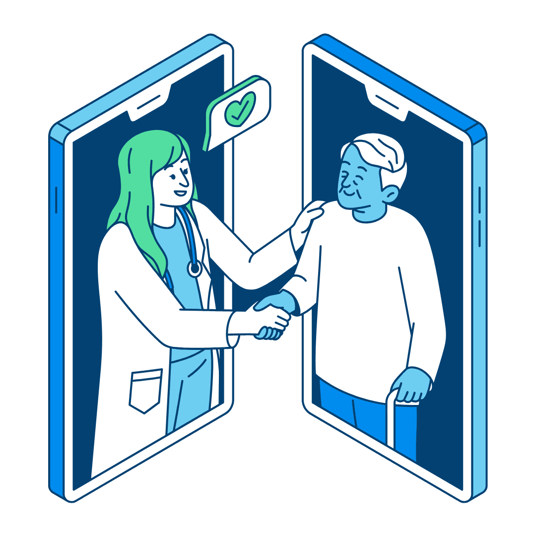 Healthcare Digital Twin Illustration